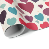 Papier Cadeau Coeurs (Coin rond)