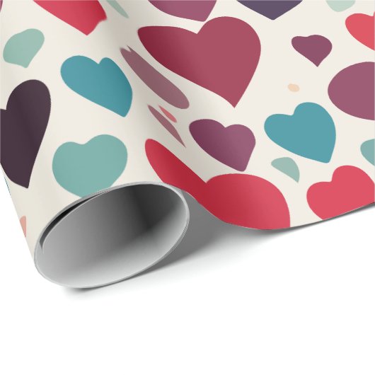 Papier Cadeau Coeurs (Coin rond)