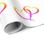 Papier Cadeau Coeurs (Coin rond)