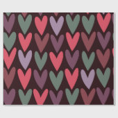 Papier Cadeau Coeurs 6 (Plat)