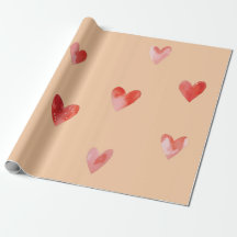Cœurs à l'aquarelle motif sans couture