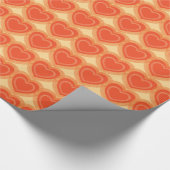 Papier Cadeau Coeurs abstraits modernes - mandarine (Coin)