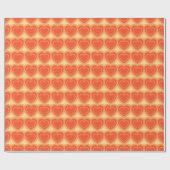 Papier Cadeau Coeurs abstraits modernes - mandarine (Plat)