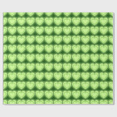 Papier Cadeau Coeurs Abstraits modernes - Vert citron vert (Plat)