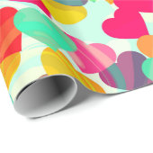 Papier Cadeau Coeurs abstraits pour la Saint-Valentin (Coin rond)