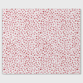 Papier Cadeau Cœurs Amour Roses Rouges Blancs (Plat)