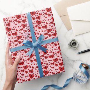 Papier Cadeau Coeurs amoureux