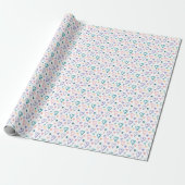Papier Cadeau Coeurs aquarelle (Déroulé)