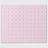 Papier Cadeau Cœurs aquarelle rose clair (Plat)