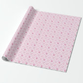 Papier Cadeau Cœurs aquarelle rose clair (Déroulé)