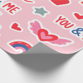 Papier Cadeau Coeurs, arc-en-ciel et l'amour Incriptions Envelop (Coin)