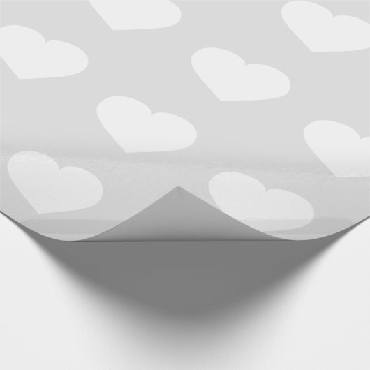 Papier Cadeau Coeurs blancs (Coin)