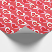 Papier Cadeau Coeurs blancs et roses (Coin)