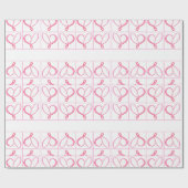 Papier Cadeau Cœurs blancs roses Romance Simple (Plat)