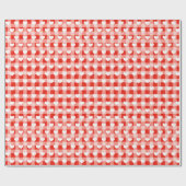 Papier Cadeau Coeurs Blancs Sur En vichy (Plat)