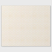 Papier Cadeau Cœurs blancs sur lin crème (Plat)