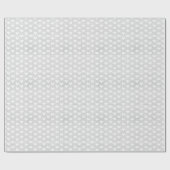 Papier Cadeau Cœurs blancs sur lin gris clair (Plat)