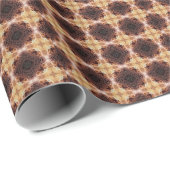 Papier Cadeau Coeurs brun de tortue (Coin rond)