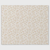 Papier Cadeau Cœurs bruns Floral blush (Plat)