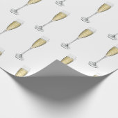 Papier cadeau Coeurs Champagne (Coin)