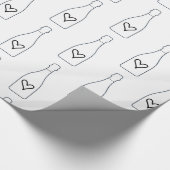 Papier Cadeau Coeurs champagne 21e anniversaire bachelorette (Coin)