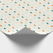Papier Cadeau Cœurs charmants / crème orange vert (Coin)