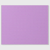 Papier Cadeau Cœurs Classiques Blancs - Orchidée Violette (Plat)