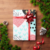 Papier Cadeau Coeurs colorés