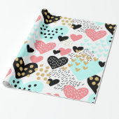 Papier Cadeau Coeurs colorés (Déroulé)