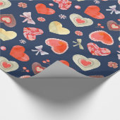 Papier Cadeau Coeurs colorés (Coin)