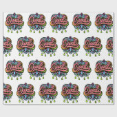 Papier Cadeau Cœurs colorés de Diwali (Plat)