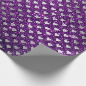 Papier Cadeau Coeurs Confetti Parties scintillant gris argenté P (Coin)