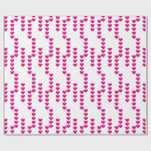 Papier Cadeau Coeurs confus. (Plat)