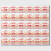 Papier Cadeau Coeurs coralliens du 35e anniversaire (Plat)