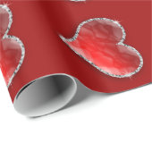 Papier Cadeau Coeurs cristaux (Coin rond)