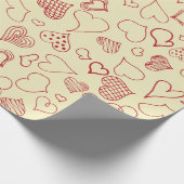 Papier Cadeau Coeurs croisés Valentine (Coin)