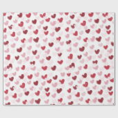 Papier Cadeau Cœurs d'amour (Plat)