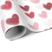 Papier Cadeau Cœurs d'amour (Coin rond)