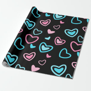 Papier Cadeau Coeurs d'amour