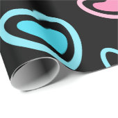 Papier Cadeau Coeurs d'amour (Coin rond)