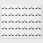 Papier Cadeau Coeurs d'amour de blaireau de miel (Plat)