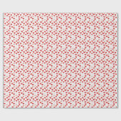 Papier Cadeau Coeurs d'amour rouge, motif aquarelle. (Plat)