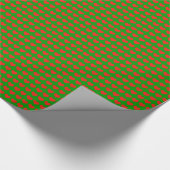 Papier Cadeau cœurs d'amour verts et rouges (Coin)