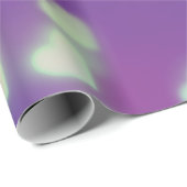 Papier Cadeau Coeurs d'amour violet rose mignon Magique Bokeh Li (Coin rond)