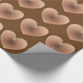 Papier Cadeau Coeurs dans les tons marron, arrière - plan chocol (Coin)