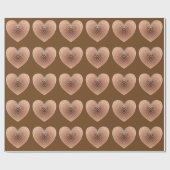 Papier Cadeau Coeurs dans les tons marron, arrière - plan chocol (Plat)