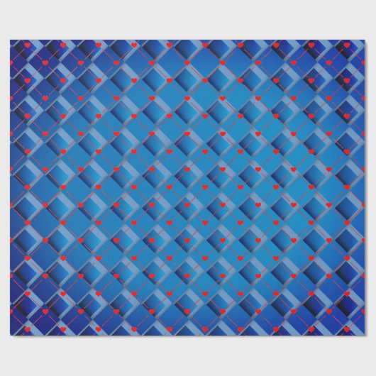 Papier Cadeau Coeurs d'art (Plat)