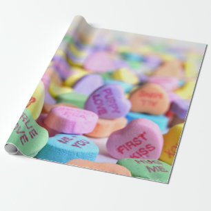 Papier Cadeau Coeurs de bonbons Valentine