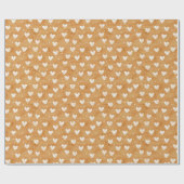 Papier Cadeau Cœurs de caramel de Noël (Plat)