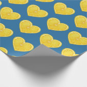 Papier Cadeau Cœurs de citron (Coin)